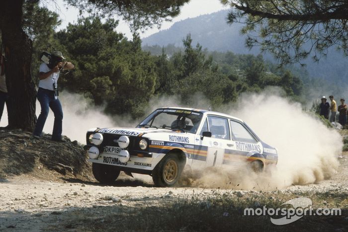 Ari Vatanen, con un Ford Escort RS1800 en el Rally de Acropolis 1981