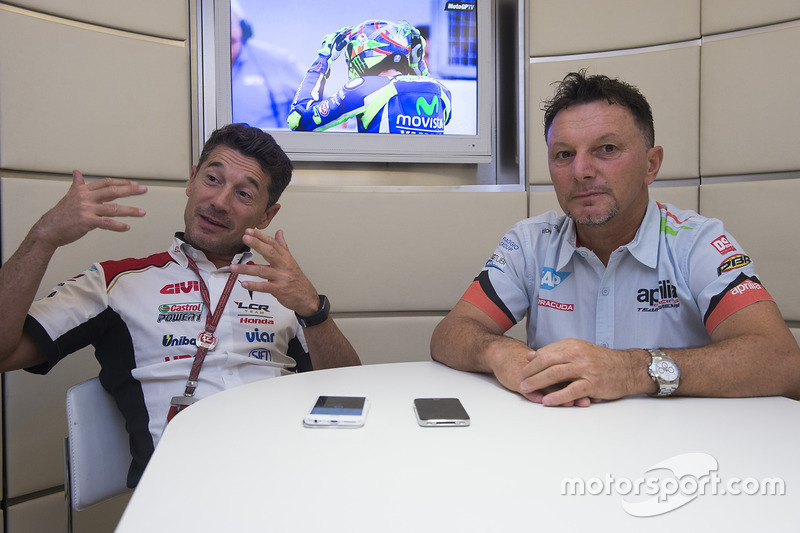 Lucio Cecchinello et Fausto Gresini