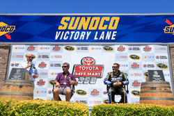 (L-R) Former driver Ernie Irvan and Tony Stewart, Stewart-Haas Racing are inducted into the Sonoma Raceway Wall Of Fame