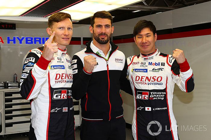 Ganadores de la pole #7 Toyota Gazoo Racing Toyota TS050: Mike Conway, Jose Maria Lopez, Kamui Kobayashi