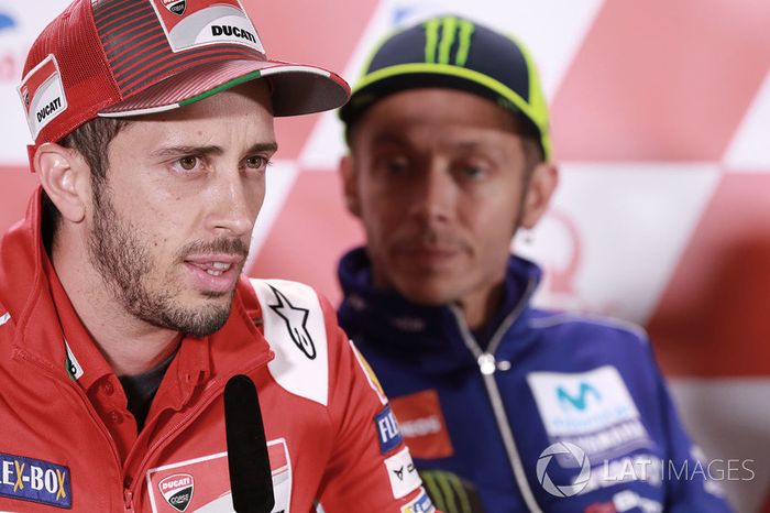 Andrea Dovizioso, Ducati Team, Valentino Rossi, Yamaha Factory Racing