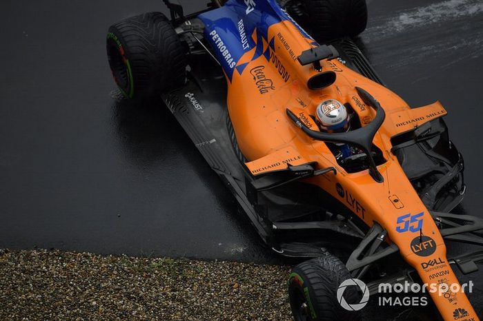 Carlos Sainz Jr., McLaren MCL34, trompea