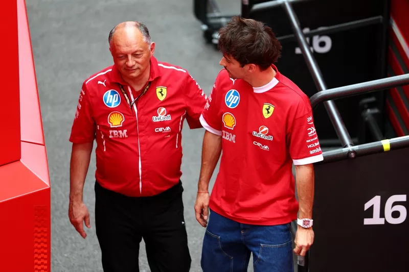 Frederic Vasseur, Team Principal de la Scuderia Ferrari avec Charles Leclerc, Ferrari