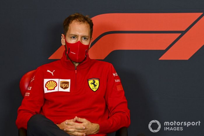Sebastian Vettel, Ferrari en la conferencia de prensa