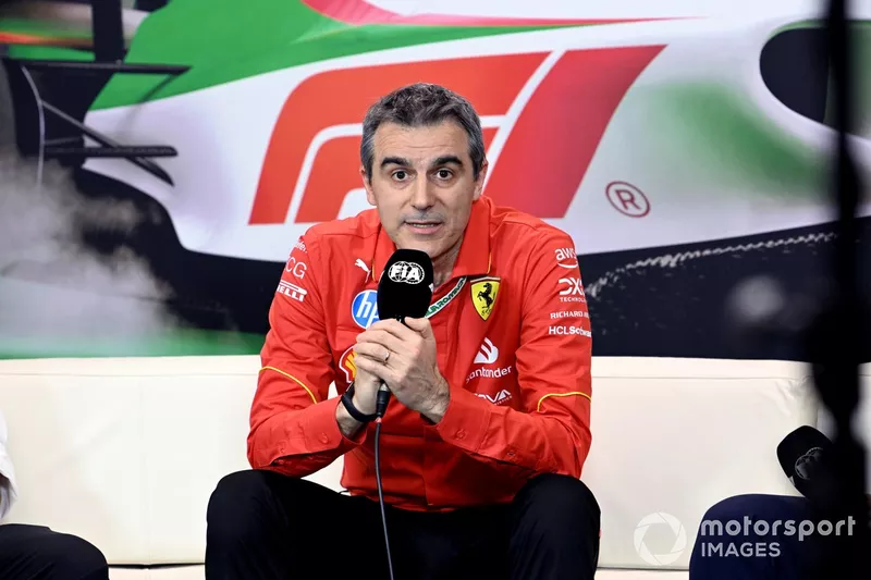 Enrico Gualtieri, Directeur Technique Power Unit, Ferrari, lors de la conférence de presse des directeurs d'équipe