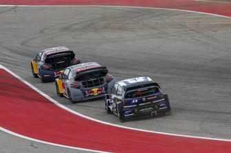 Johan Kristoffersson, PSRX Volkswagen Sweden, Timmy Hansen, Team Peugeot Total, Sebastien Loeb, Team Peugeot Total