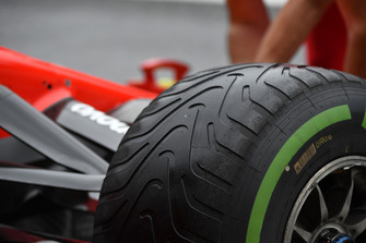 Ferrari SF71H wet weather Pirelli tyre
