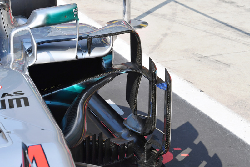 Mercedes AMG F1 W09 barge board detay