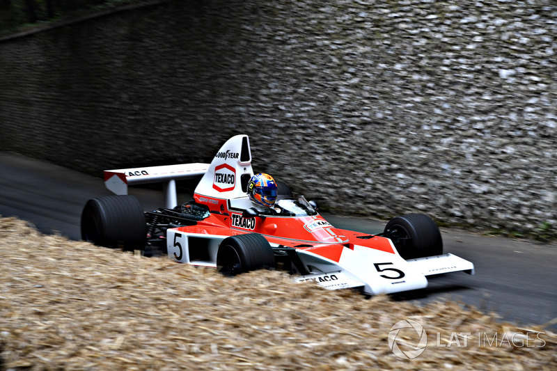 La McLaren M23 pilotée par Lando Norris