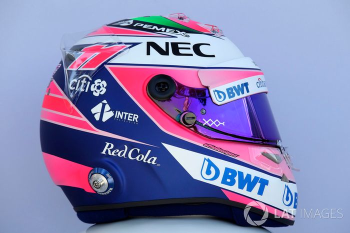 Casco de Sergio Pérez, Force India, 2018