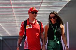 Kimi Raikkonen, Ferrari with wife Minttu Virtanen