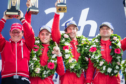 LMGT Am podium: class winners #62 Scuderia Corsa Ferrari 458 Italia: Bill Sweedler, Jeff Segal, Town