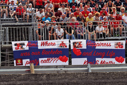 Banners from Kimi Raikkonen, Ferrari fans