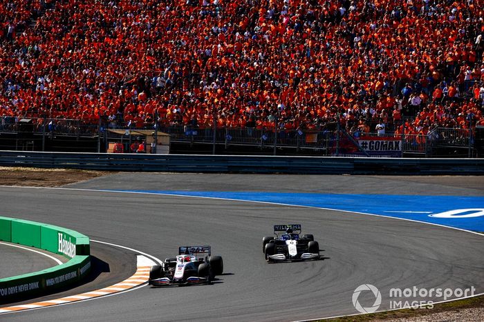 Nikita Mazepin, Haas VF-21, Nicholas Latifi, Williams FW43B