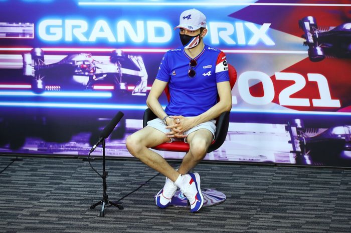 Esteban Ocon, Alpine F1, en la conferencia de prensa