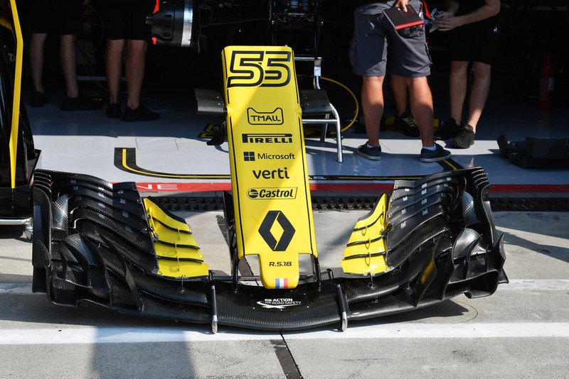Renault Sport F1 Team RS 18, ніс і переднє антикрило