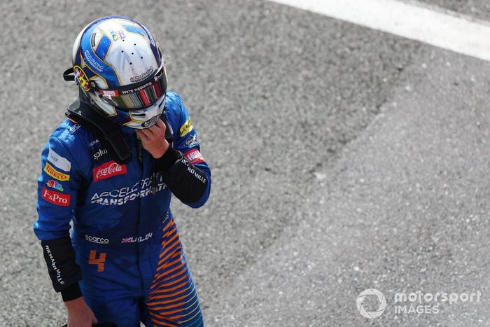 Lando Norris, McLaren, en Parc Ferme