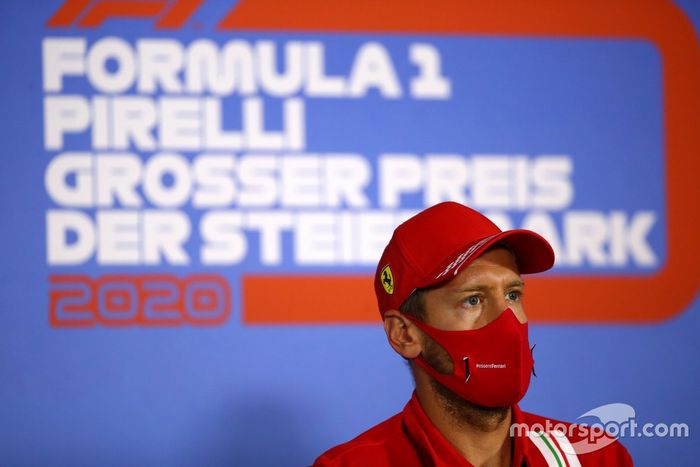Sebastian Vettel, Ferrari en la conferencia de prensa