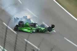 Conor Daly, Dale Coyne Racing Honda and Josef Newgarden, Ed Carpenter Racing Chevrolet in huge crash