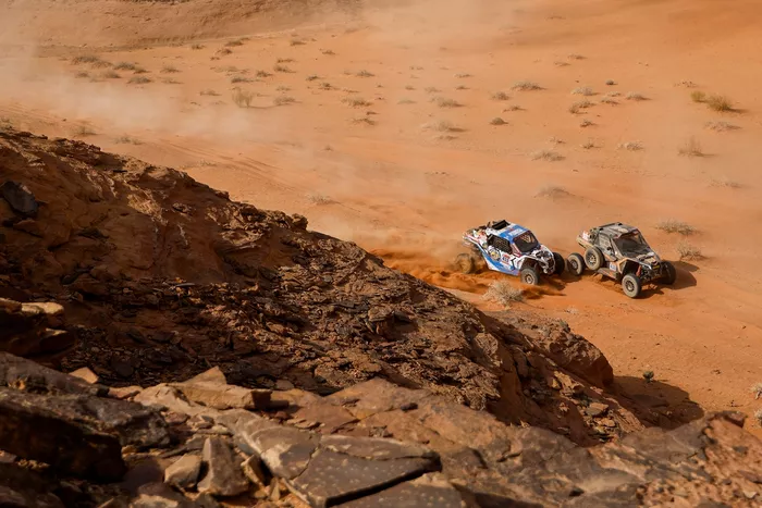 #430 Team Casteu Trophy Brp: Adrien Choblet, Laurent Magat, #415 Pedrega Team Can-Am: Gerard Farres, Toni Vingut