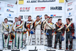 Podium: 1. #911 Manthey Racing, Porsche 911 GT3 R: Romian Dumas, Frédéric Makowiecki, Patrick Pilet;