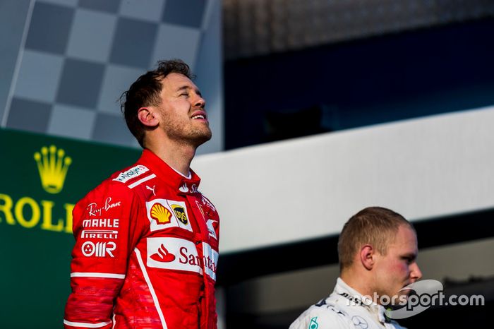 Sebastian Vettel, Ferrari y Valtteri Bottas, Mercedes AMG.