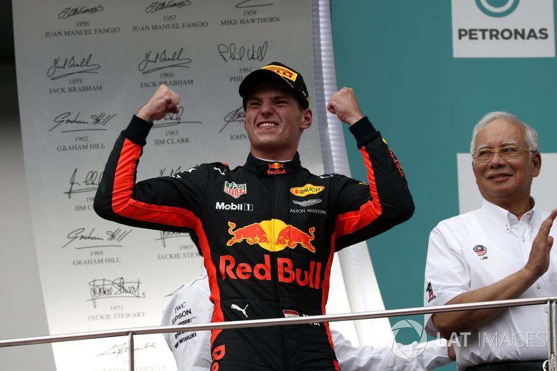 Podium: Race winner Max Verstappen, Red Bull Racing celebrates