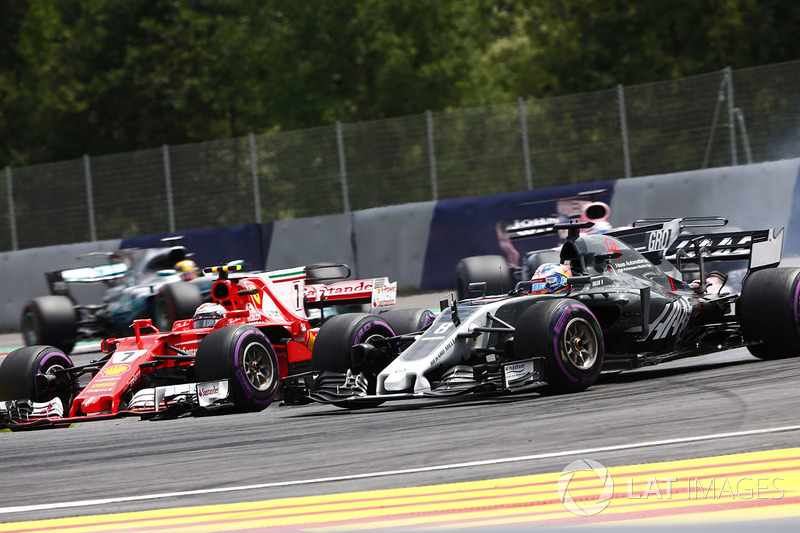 Кімі Райкконен, Ferrari SF70H, Ромен Грожан, Haas F1 Team VF-17, Серхіо Перес, Sahara Force India F1 VJM10, Льюіс Хемілтон, Mercedes AMG F1 W08