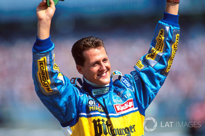 Ganador de la carrera Michael Schumacher, Benetton