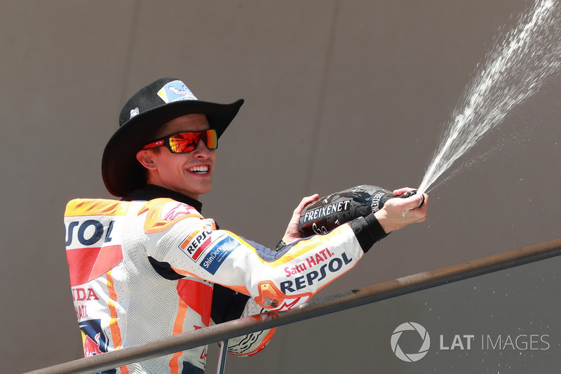 Podium: Race winner Marc Marquez, Repsol Honda Team