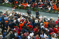 Max Verstappen, Red Bull Racing, signs autographs for fans