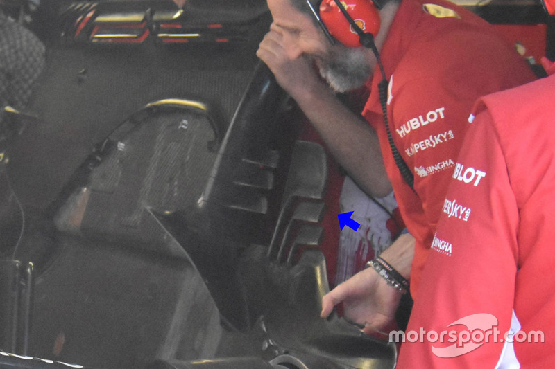 Détails du plancher de la Ferrari SF71H