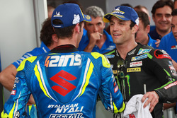 Le troisième, Alex Rins, Team Suzuki MotoGP, le deuxième, Johann Zarco, Monster Yamaha Tech 3
