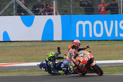 Accidente de Marc Márquez, Repsol Honda Team y Valentino Rossi, Yamaha Factory Racing