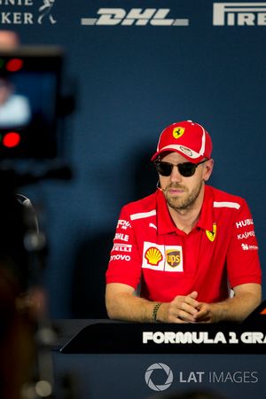 Sebastian Vettel, Ferrari in the Press Conference