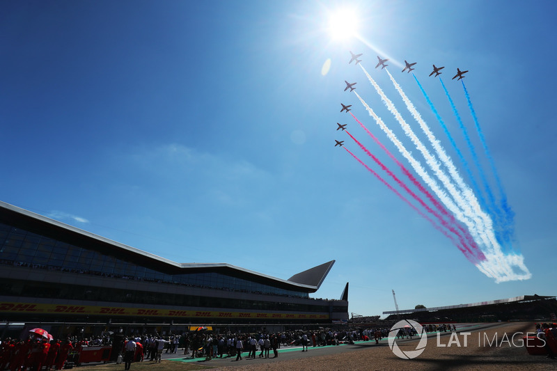 The Red Arrows at Silverstone