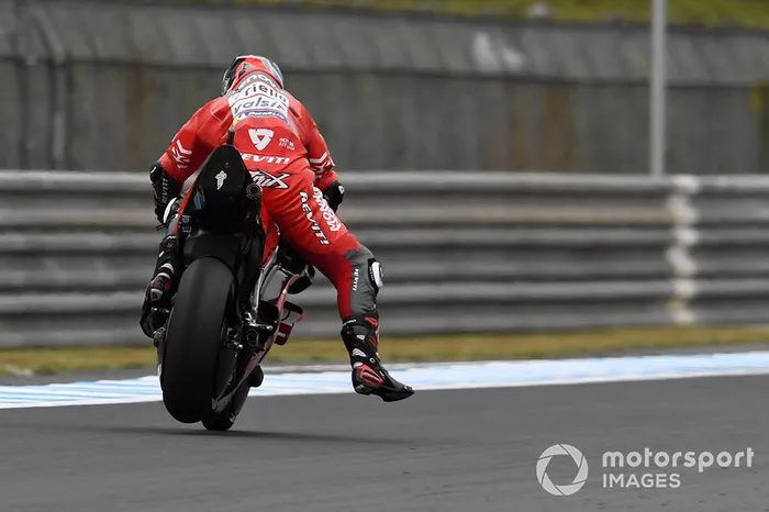 Danilo Petrucci, Ducati Team, in frenata