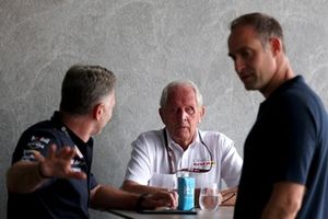 Oliver Mintzlaff, Managing director Red Bull GmbH, Christian Horner, Team Principal, Red Bull Racing, Dr. Helmut Marko, Consultant, Red Bull Racing