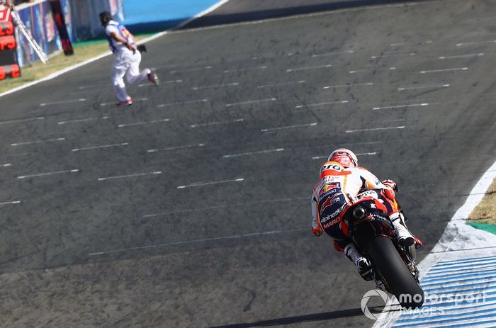 Marc Marquez, Repsol Honda Team, Marshal on track!!