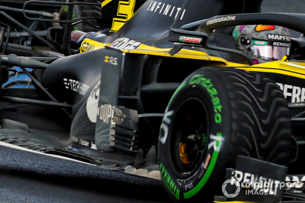 Detalle de los pontones del Renault F1 Team R.S.20