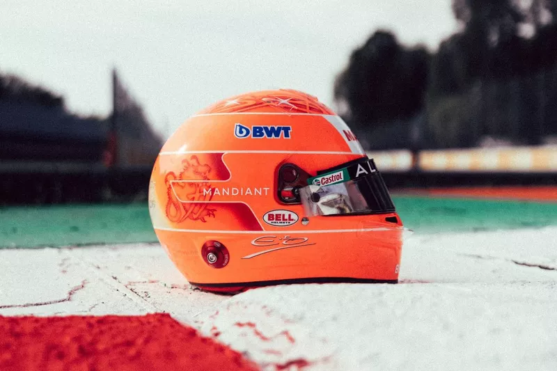Le casque d'Esteban Ocon, Alpine