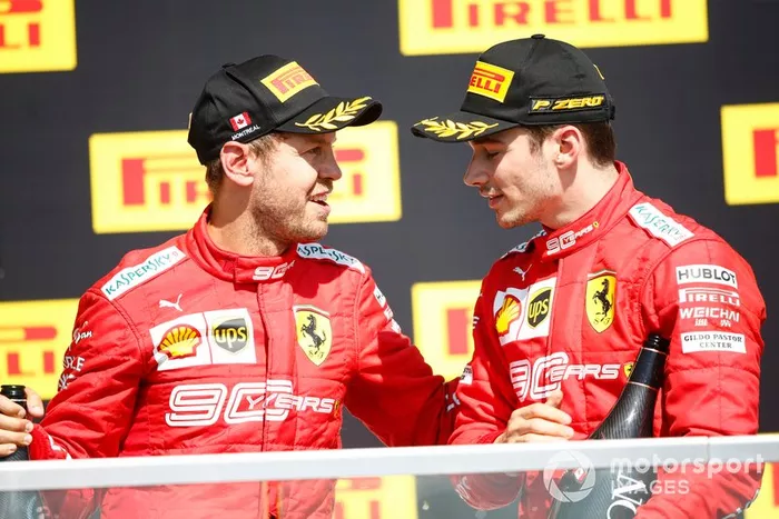 Podyum: 2. Sebastian Vettel, Ferrari, 3. Charles Leclerc, Ferrari