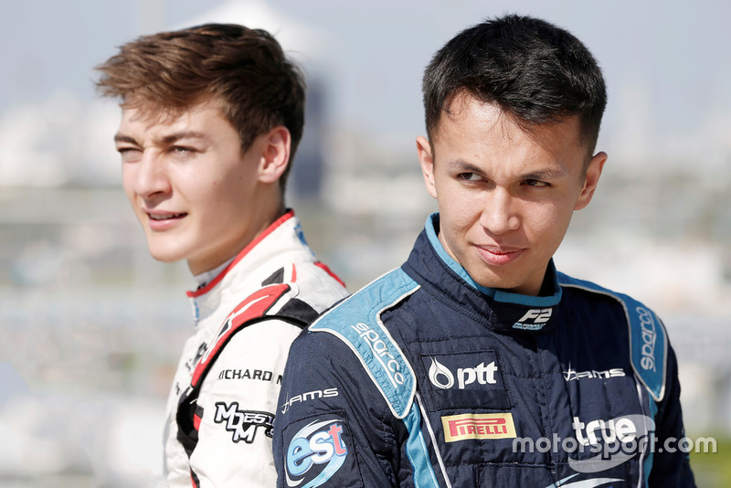 Alexander Albon, DAMS and George Russell, ART Grand Prix