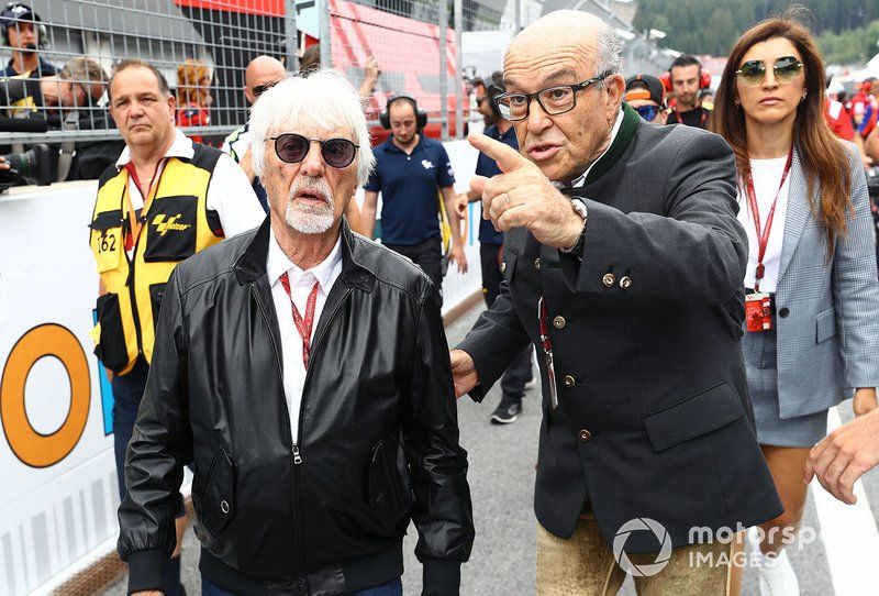Bernie Ecclestone con Carmelo Carmelo Ezpeleta, CEO de Dorna Sports