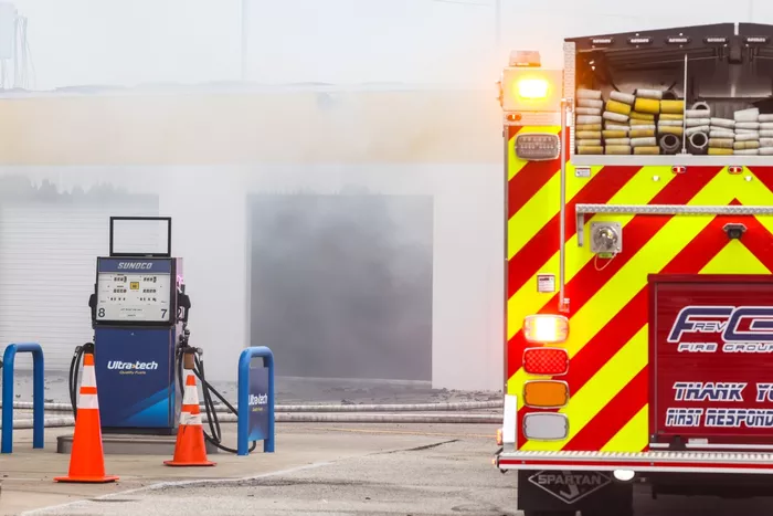 Fire in the Daytona garage area
