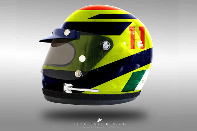 Sergio Perez 1970's helmet concept