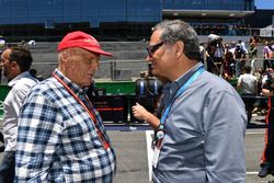 Niki Lauda, Presidente no ejecutivo de Mercedes AMG F1, Alejandro Soberón, Presidente y CEO de Grupo