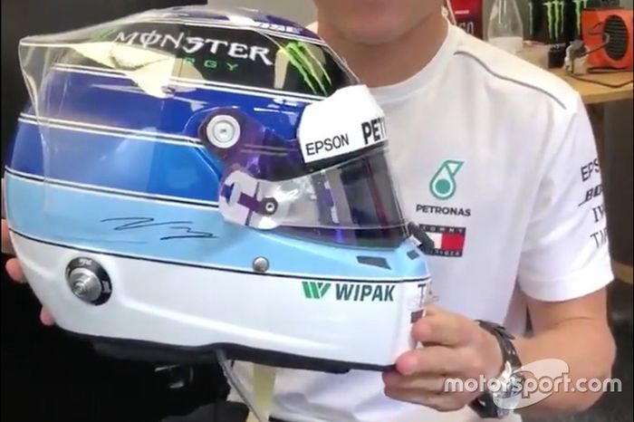 Casco especial para el GP de Mónaco de Valtteri Bottas, Mercedes-AMG F1