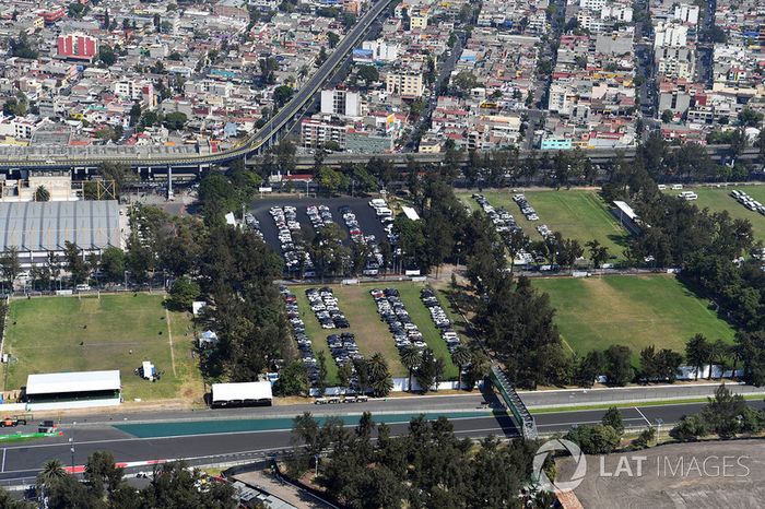 Vista desde el aire de la pista