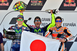 Podium: winner Valentino Rossi, Yamaha Factory Racing, second place Jorge Lorenzo, Yamaha Factory Ra